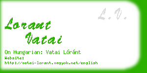lorant vatai business card